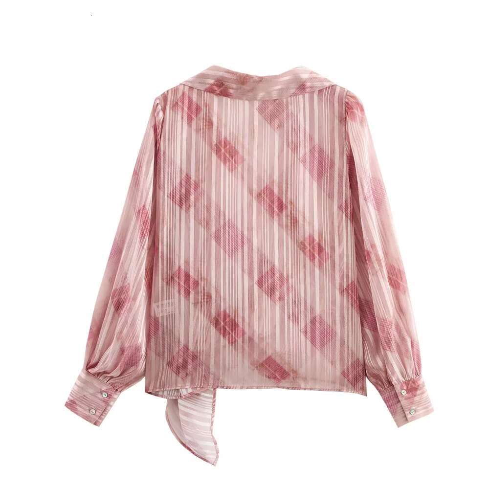 Pb&Za New Ladies' Wrap - Front Blouse With Pleated Details Long Sleeves And Asymmetric Hem For A Trendy Look