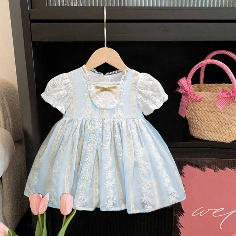 Girl's Dresses Girl Lolita summer foreign style children's princess dress girl baby lace fluffy mesh dress summer dress