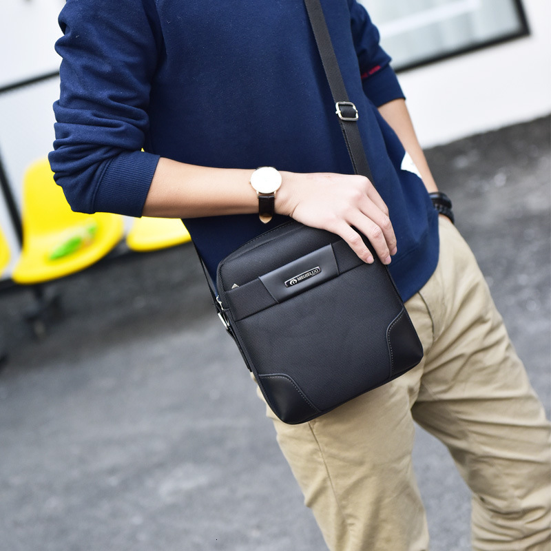 Trendy backpack fashionable one shoulder crossbody Korean version, men's casual business Oxford cloth small designer bag