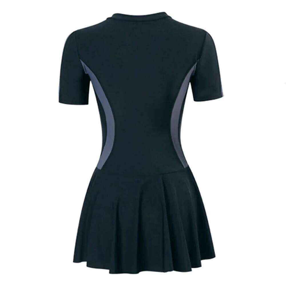 Women's zipper short sleeved swimsuit, slim fit, fashionable, summer, beachwear, women, 2024