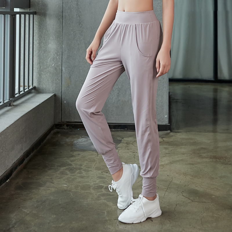 New Yoga for Women, Loose Casual Harun, Small Foot Closure, Running and Fitness Pants, Pocket Training, School Uniform Pants tracksuit