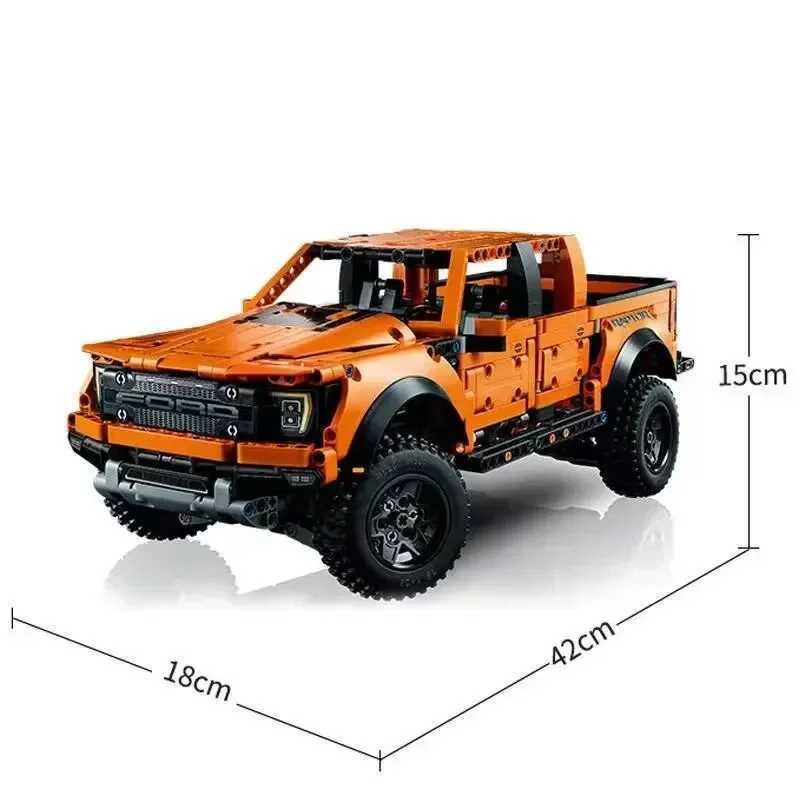 Technical 0 F-150 Raptor Off Road Car Building Blocks Pickup Vehicle Assemble B Toys Gifts For Boy Kids Y250315