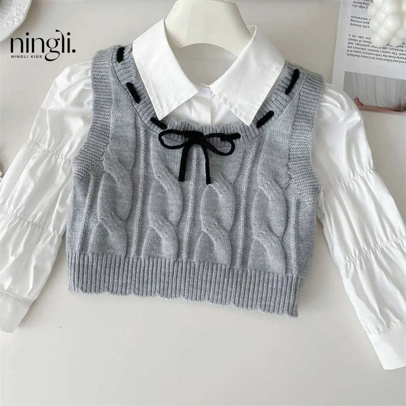 Girl's Dresses Ningli Girls' Autumn Clothing JK Children's Set 2025 New Western Style Girls' College Style Three Piece Set Spring 