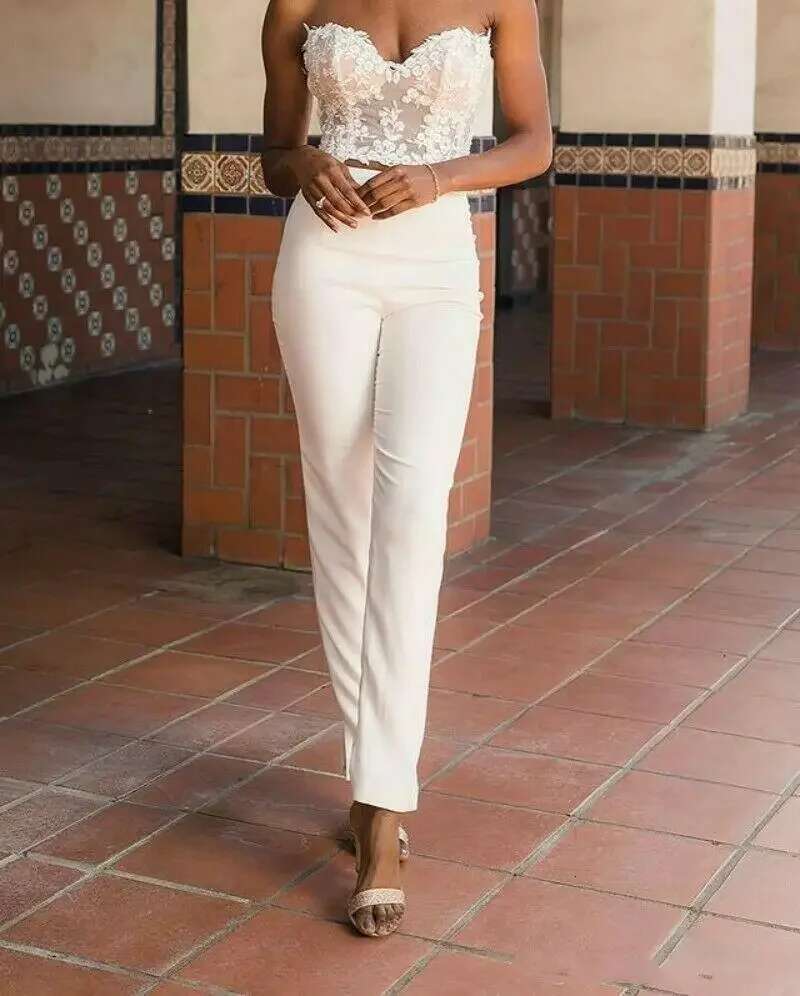 Custom New Arrival 3pcs Action Backless Wedding Long Sleeves Lace Appliques Bridal Dresses