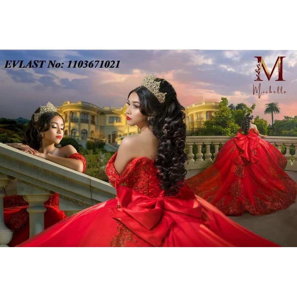 2025 Customized Red Shiny Sequined Quinceanera Dress Appliqued Lace Beaded Bow Sweet Ball Gown 16 Dresses 15 Years