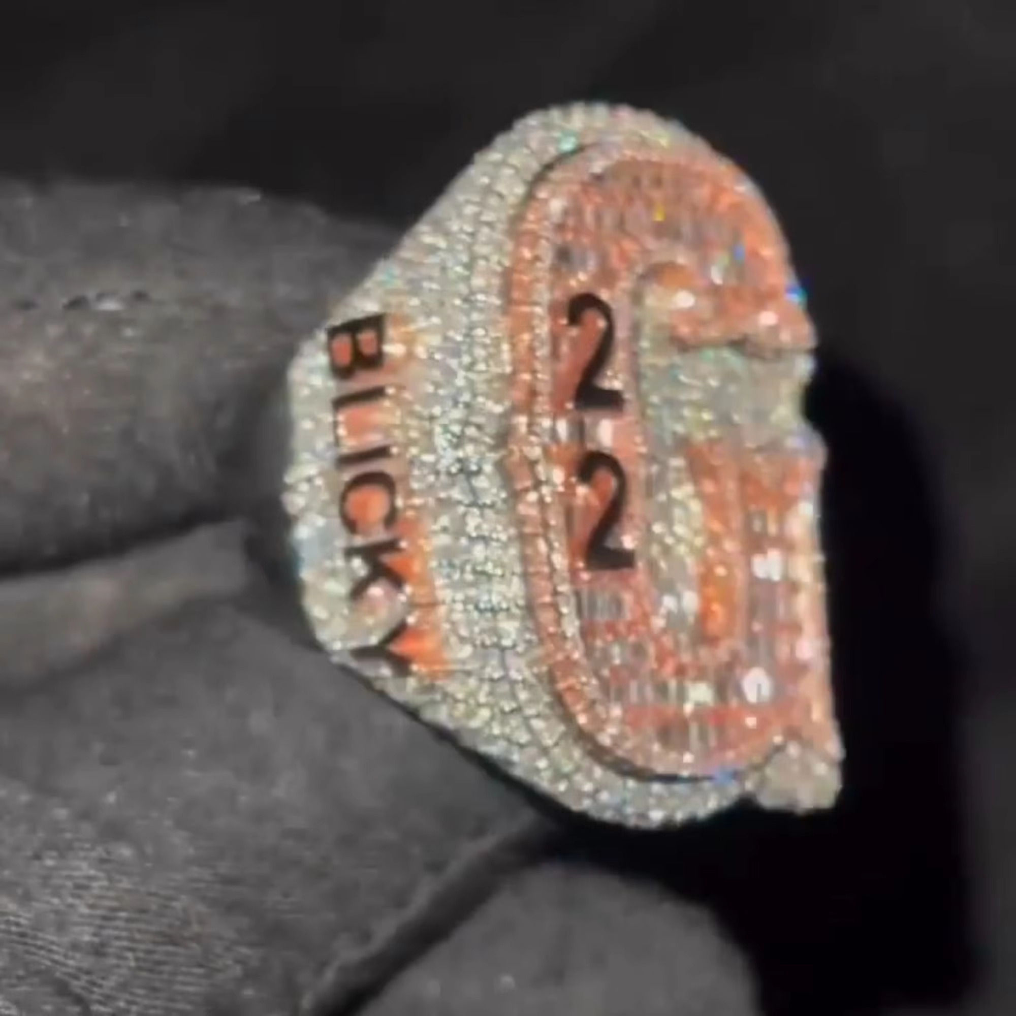 Custom Luxury Hip Hop Rapper 925 Sterling Silver Vvs Iced Out Moissanite Men Diamond Ring Custom Hip Hop