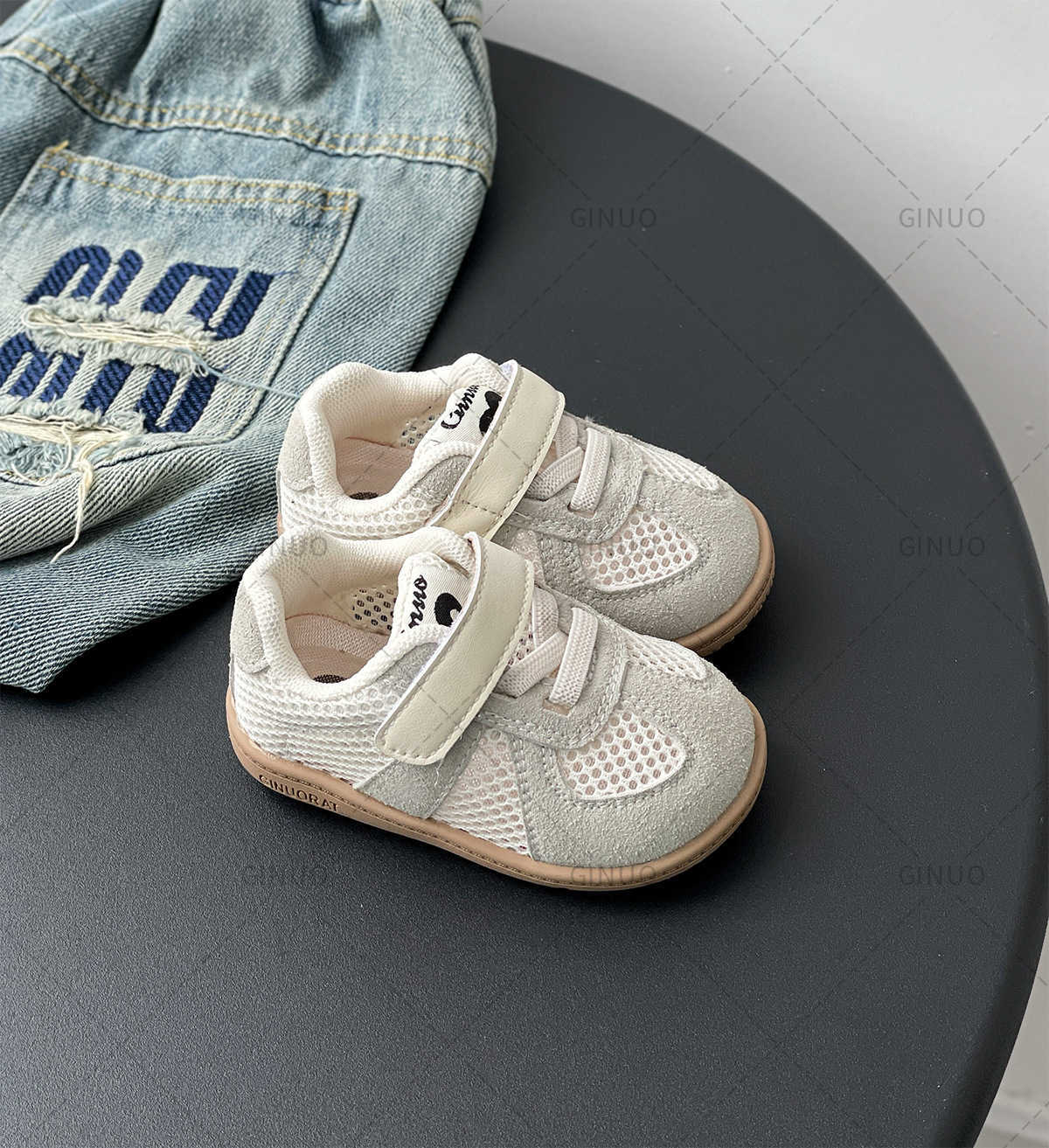Athletic Outdoor 15-30 Baby spring and summer baby walking shoes soft soled breathable mesh shoes girls board shoes boys sports shoesY25031430JE