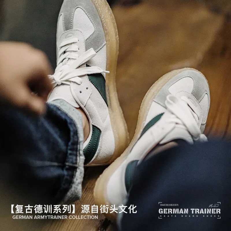 Madden mens retro training shoes 2023 autumn and winter new low board casual mens sports shoes thick soled shoes Y250315