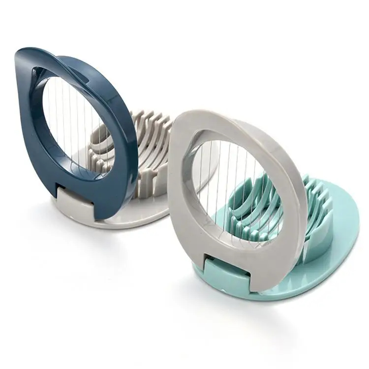 Creative New 2-in-1 Stainless Steel Creative Pi Egg Slicer Egg Sausage Slicer Boat Shape Two Colors