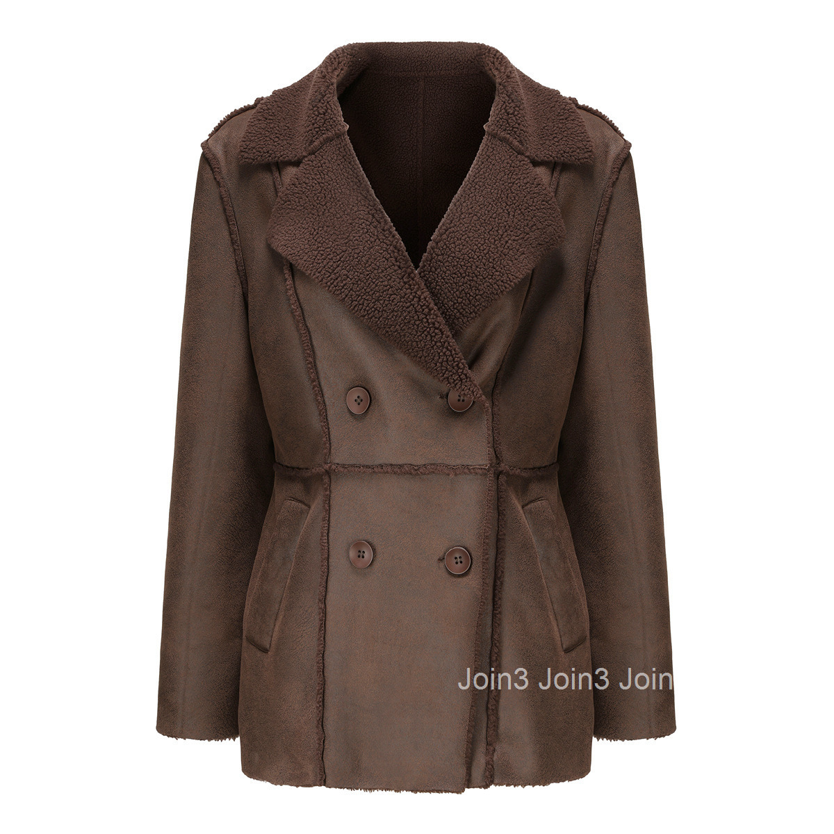 Fashion New Fur Integrated Lapel and Plush Fur Coat for Women in Autumn and Winter Medium Length Coat Suede Coat for Women