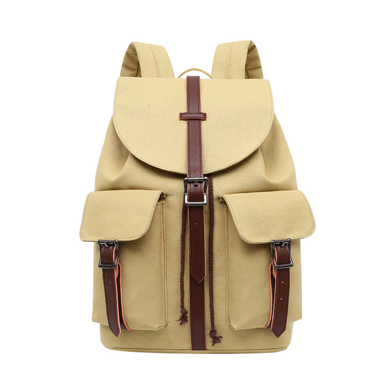 Wind leisure bag, canvas Japanese and Korean versions, trendy college style, travel female student backpack, minimalist design backpack