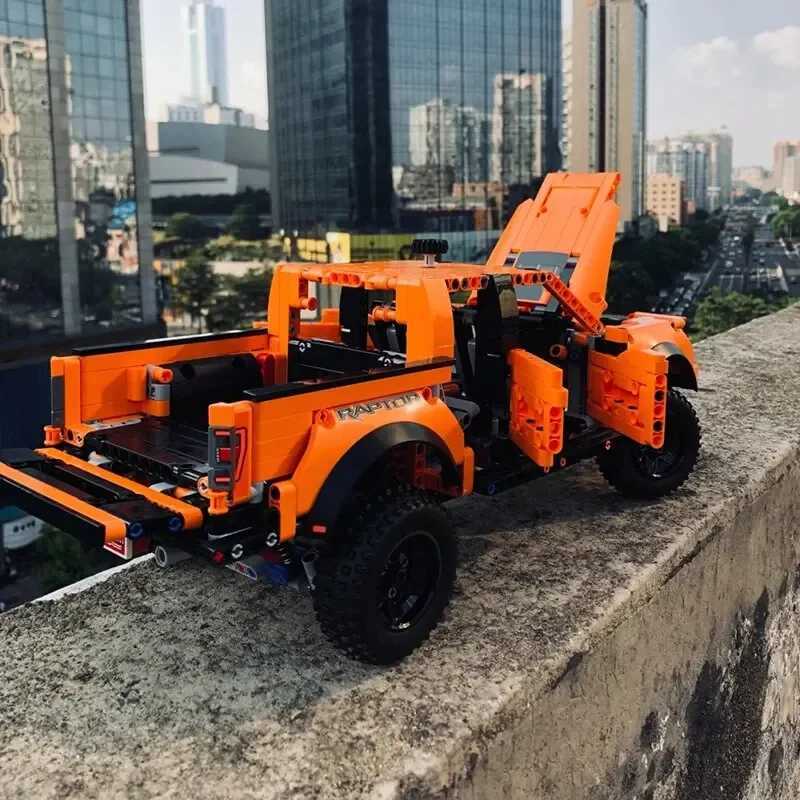 Technical 0 F-150 Raptor Off Road Car Building Blocks Pickup Vehicle Assemble B Toys Gifts For Boy Kids Y250315