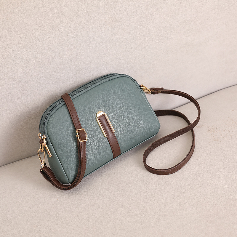 Women's 2024 New Spring/Summer Shell Korean Edition Simple Shoulder Zero Wallet Texture Western Style Crossbody Small Bag
