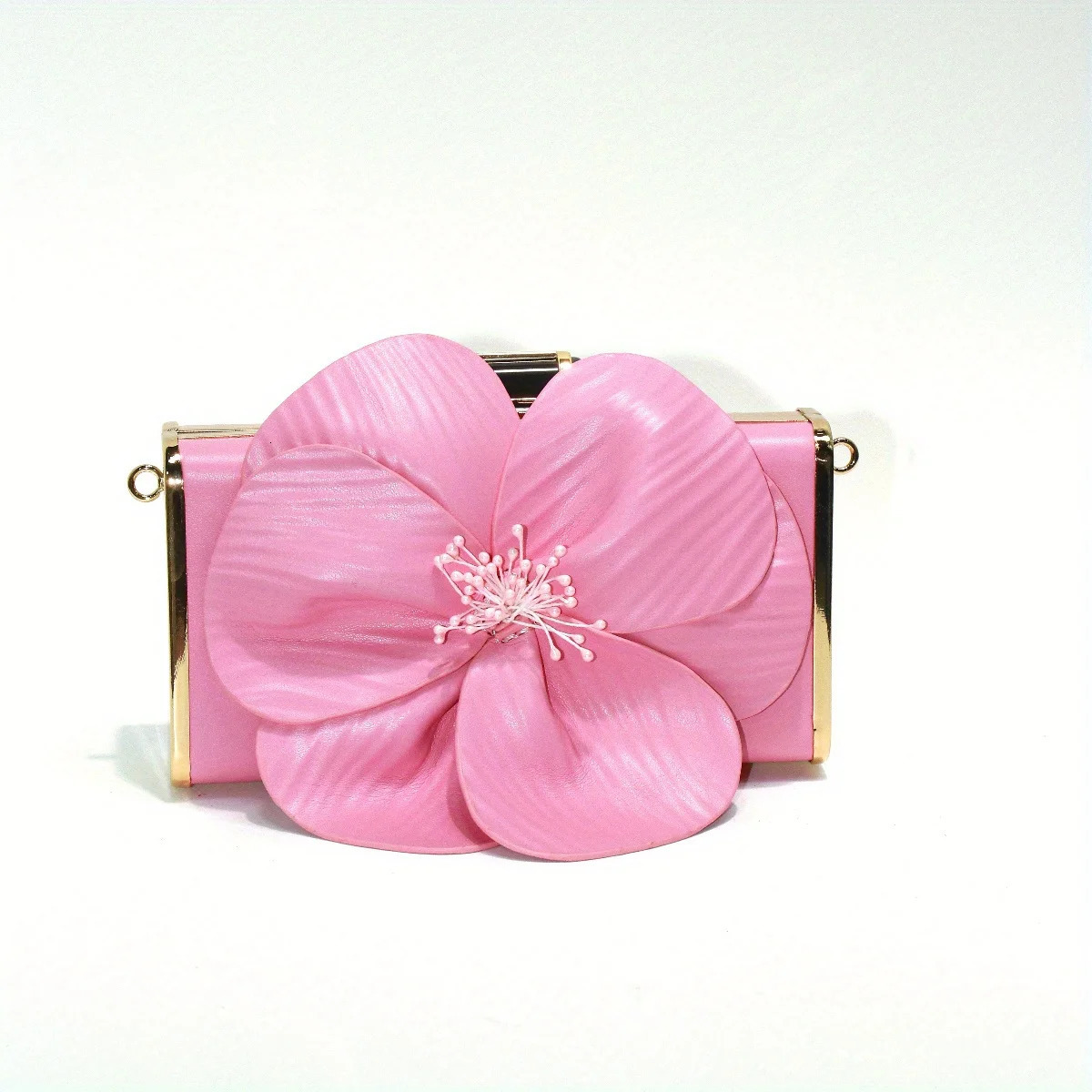 Chinese Style Floral Shoulder Bag Square Chain Crossbody Clutch with Petal Womens Evening Party Purse 250311
