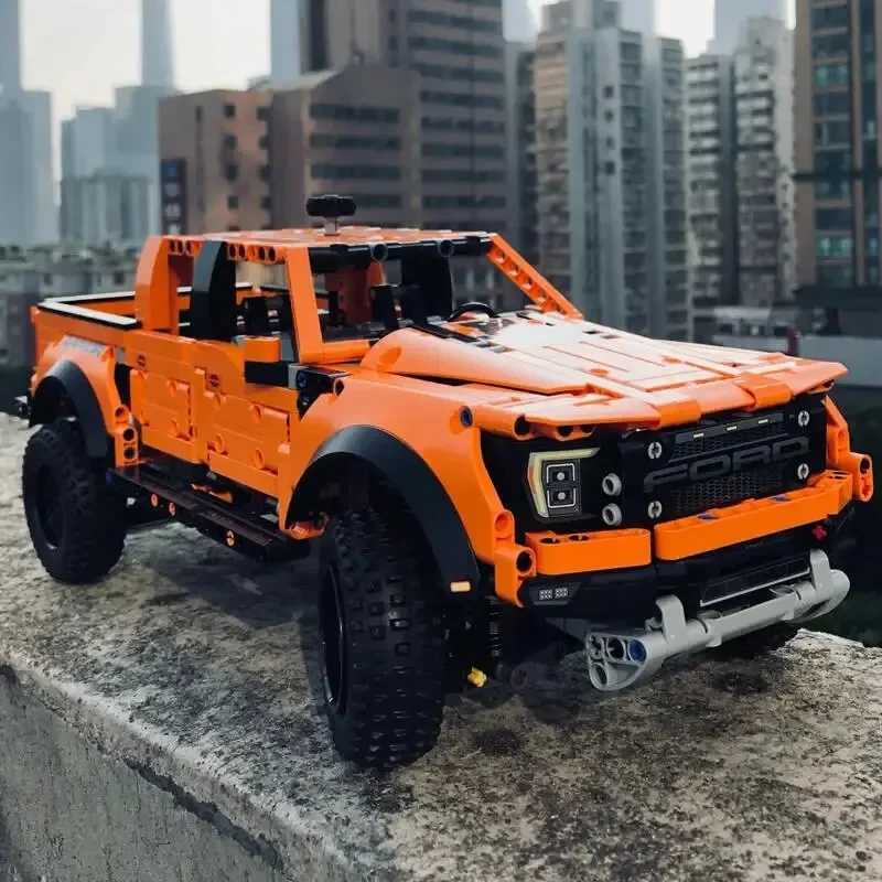 Technical 0 F-150 Raptor Off Road Car Building Blocks Pickup Vehicle Assemble B Toys Gifts For Boy Kids Y250315