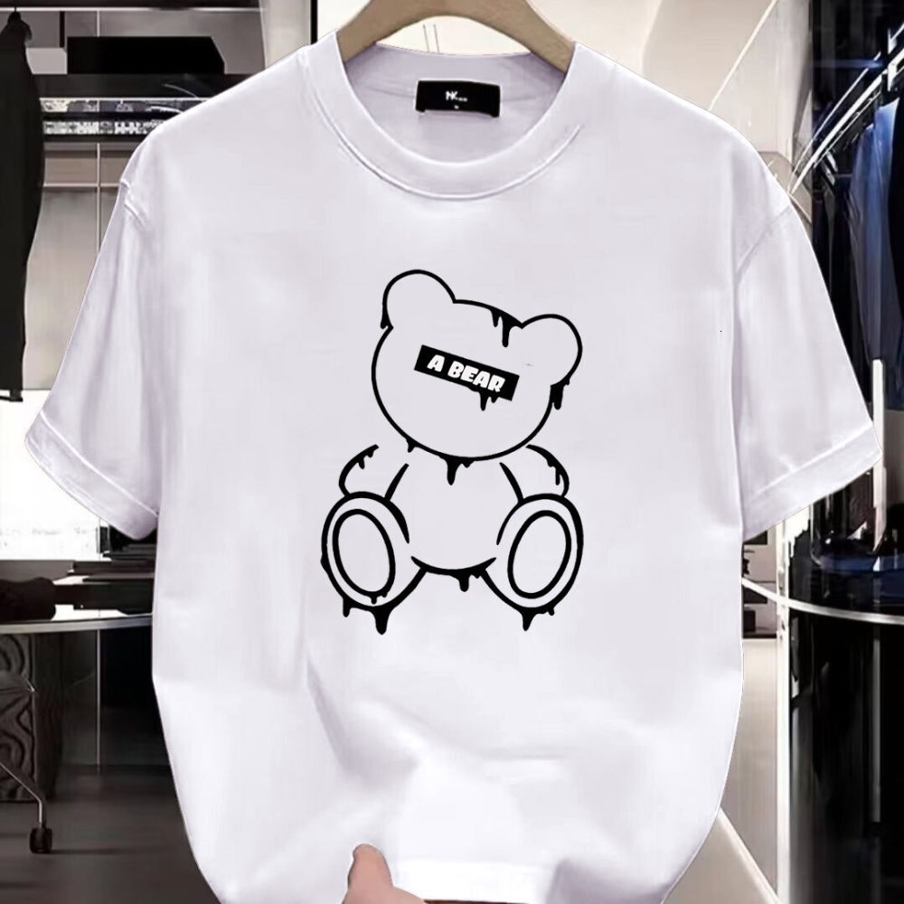 Men's Round Neck Breathable Short Sleeved Sports T-shirt Designer Modern T-shirt Casual Trend Outfit White Multi-color Optional Women's Summ