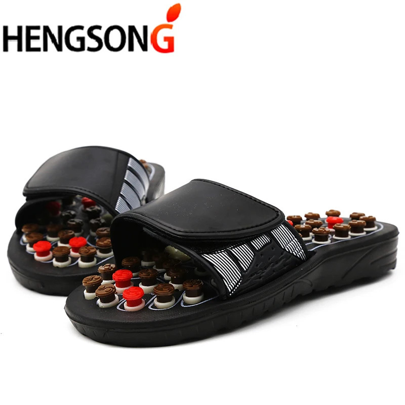 Acupoint Massage Slippers Sandal For Men Feet Chinese Acupressure Therapy Rotating Foot Massager Shoes Unisex250325