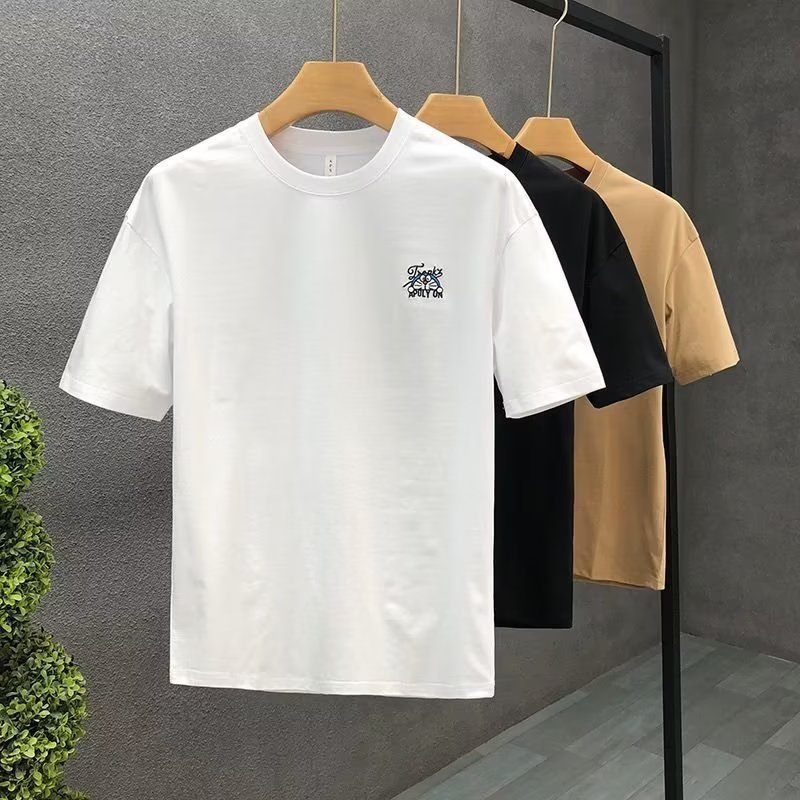 Designer Summer Men's T-shirt 2025 New Slim Fit Round Neck Short Sleeved Street Style High-end Half Sleeved Outdoor Casual Sportswear