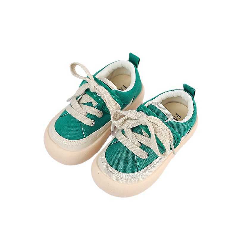 Athletic Outdoor JPF2286 Korean version childrens canvas shoes boys black lace up soft soled shoes girls spring and autumn new style childrens shoesY2