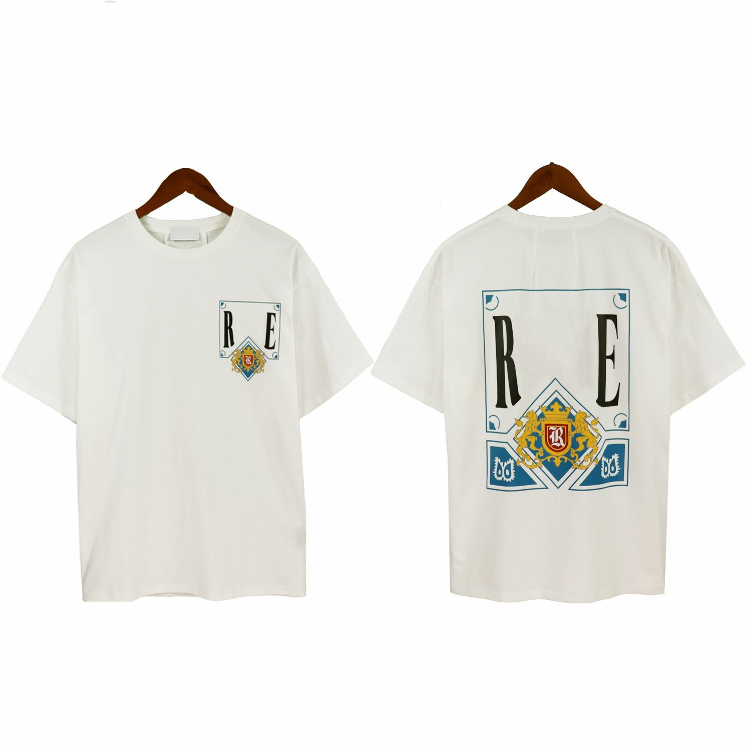 2025 rhudetshirts Popular Pop American Niche Fashion designer t shirts short sleeve trendy tees High Street Ins Jumper Couple Pure Cotton Material summer t shirt