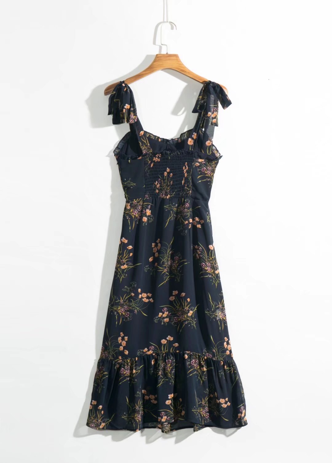 23 Summer New French Style Printed Slim Fit Vacation Dress Women's