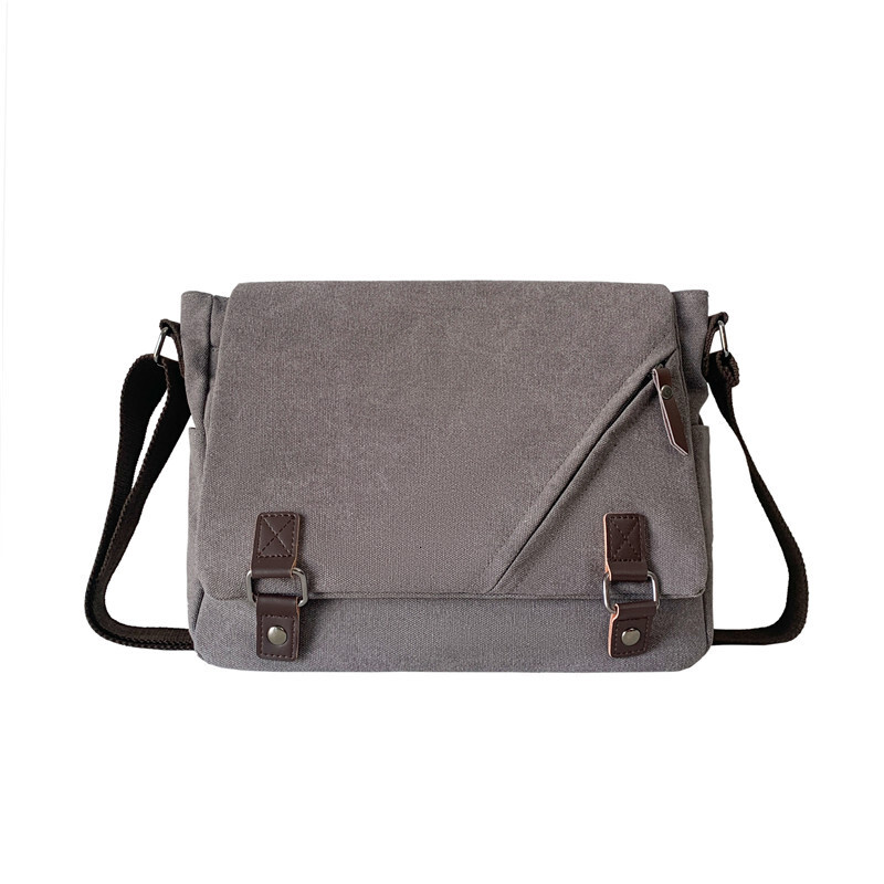 designer bag Academy canvas trendy men's workwear casual shoulder large capacity messenger crossbody bag, horizontal style backpack
