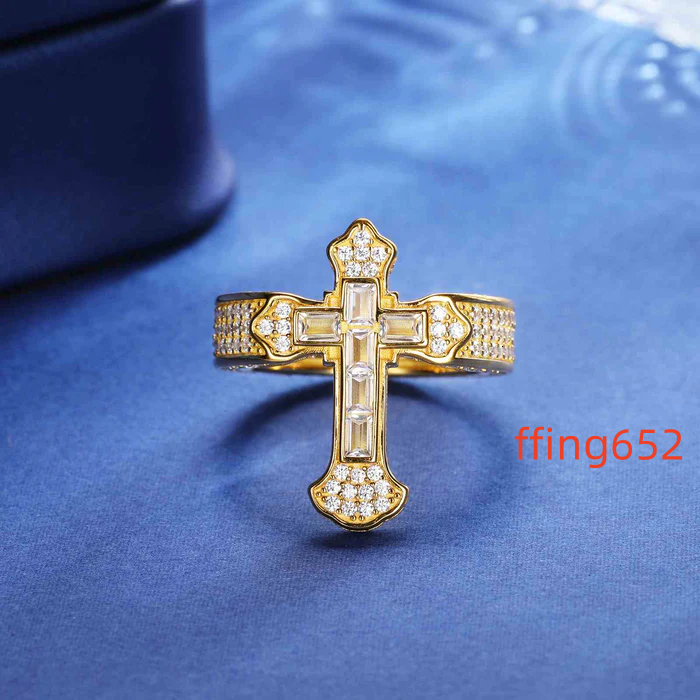 Exquisite 14K Gold Unisex Fine Ring Fashion Hip Hop Iced Out Original Moissanite Jewelry Rappers Diamond Rings