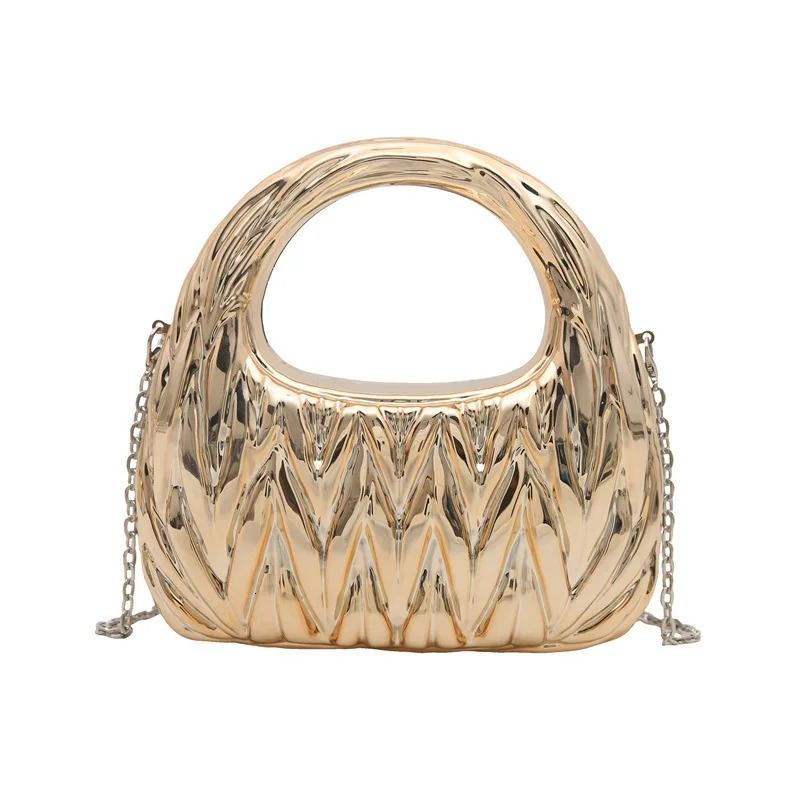Acrylic handbag Lingge Shoulder Bag for Women Fashion Chain Dumpling Bag 250314