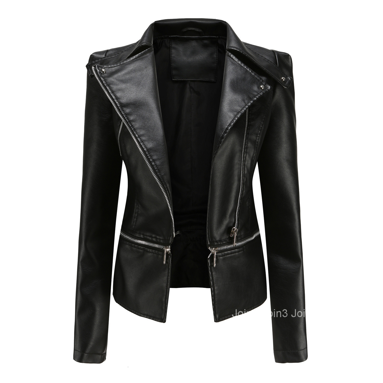 Fashion Womens European Size New Leather Dress Womens Detachable Spring and Autumn Coat Womens Fashion Casual Jacket Join3
