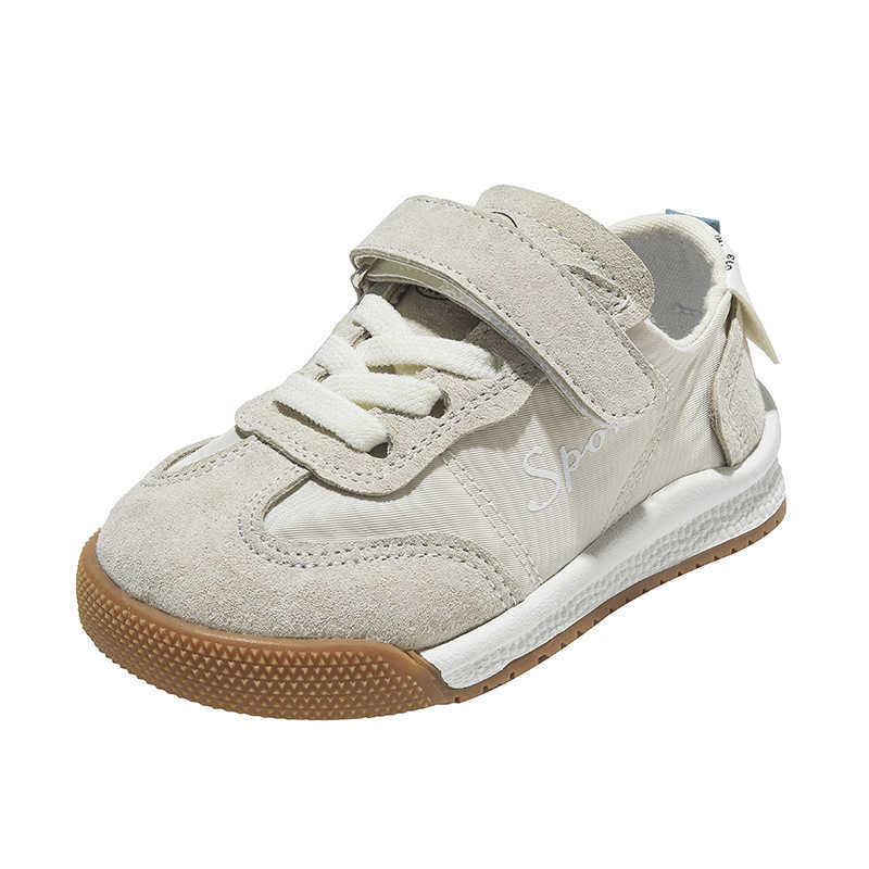 Athletic Outdoor Girls shoes anti slip soft sole Velcro casual shoes boys sports shoes fashionable board shoes breathable leather training shoesY25031