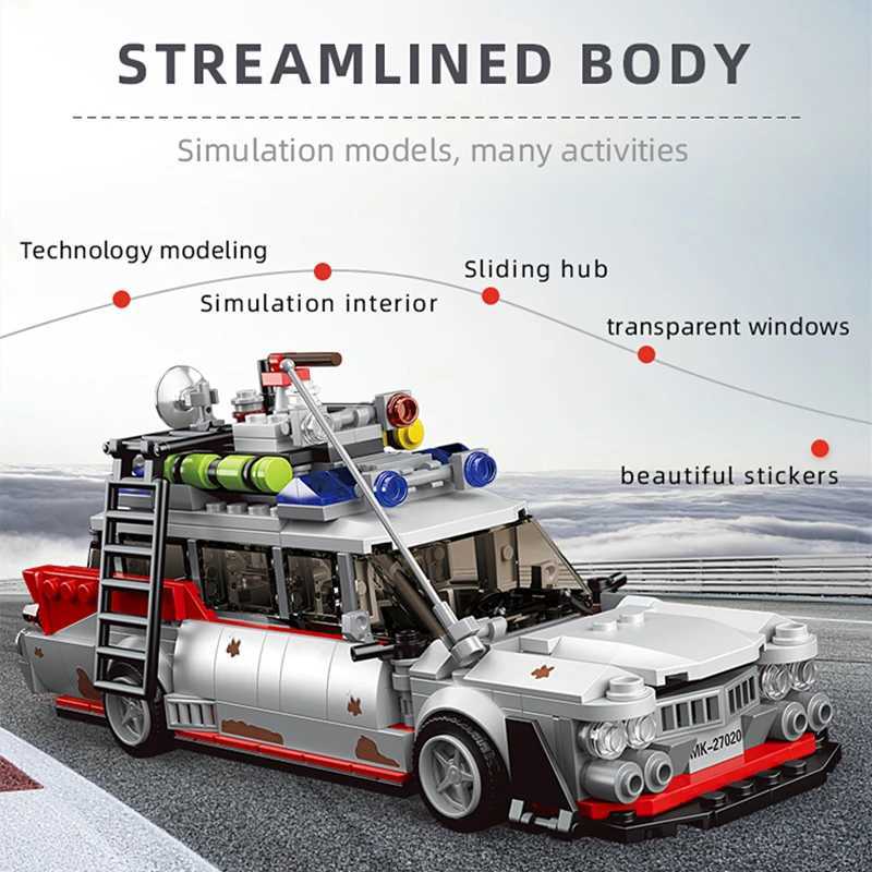 City Technical er Speed Racing Model Building Blocks MOC Mini Movie Car Assembly B DIY Toys Childrens Gifts Y250315