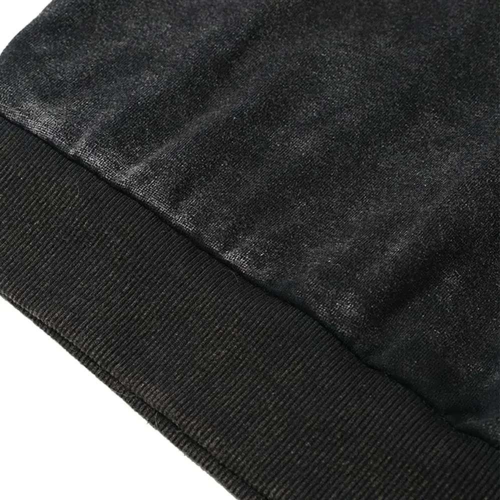 Washed Longsleeved Sweater Mens Original American Heavyduty Loose Round Neck Old Retro Bottoming Shirt Sports Hoodie 250311