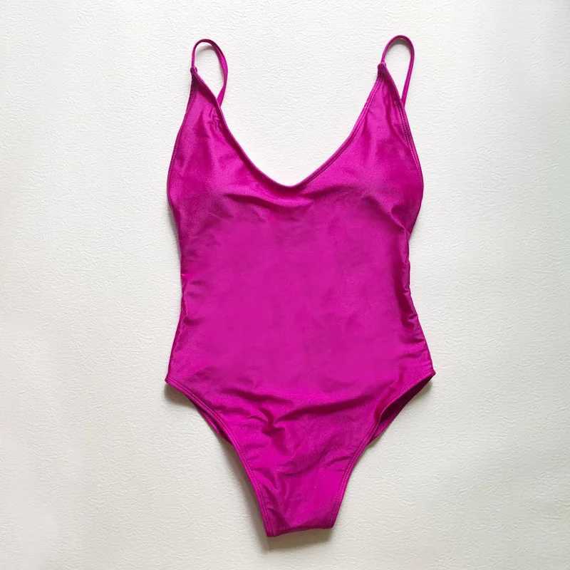 Sexy apron solid swimsuit womens one-piece swimsuit 2023 new bikini swimsuit summer plus beach suit swimsuit S-3XLXJ250315