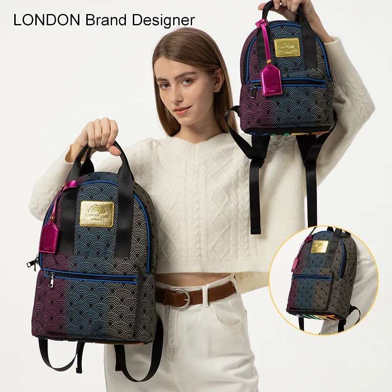 London 2025 New Backpack Bag, Designer Brands Women's Shoulder Bags Mini, Fashion School Student Large Bag Female