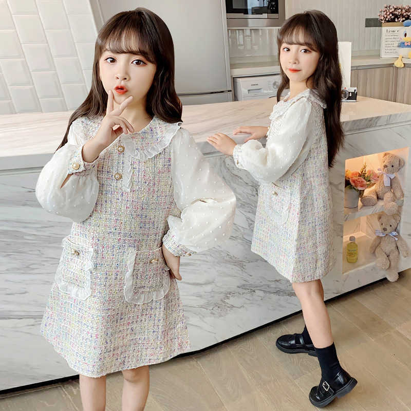 Girl's Dresses Children's clothing, girls' spring dress, 2024 new style, girls' small fragrant style princess dress, big children&