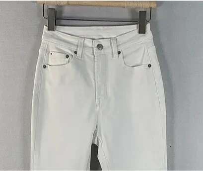 Women's Summer New White Slim Long Elegant Ladies Jeans