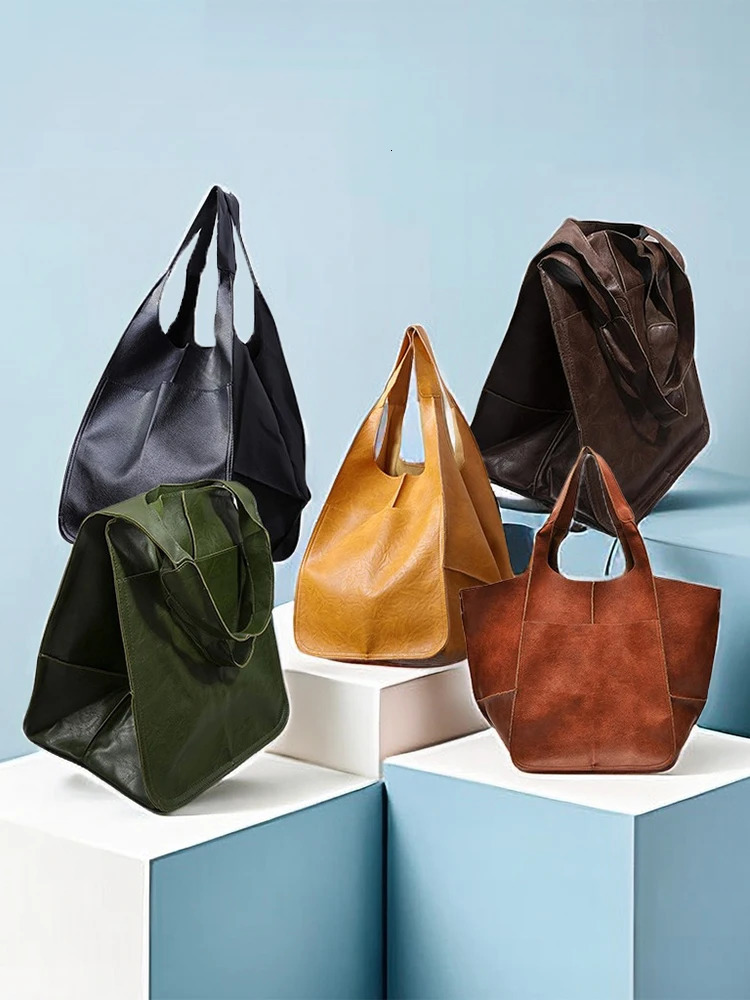 Womens handbag large capacity work PU leather bucket wallet backpack homeless shoulder bag 250311