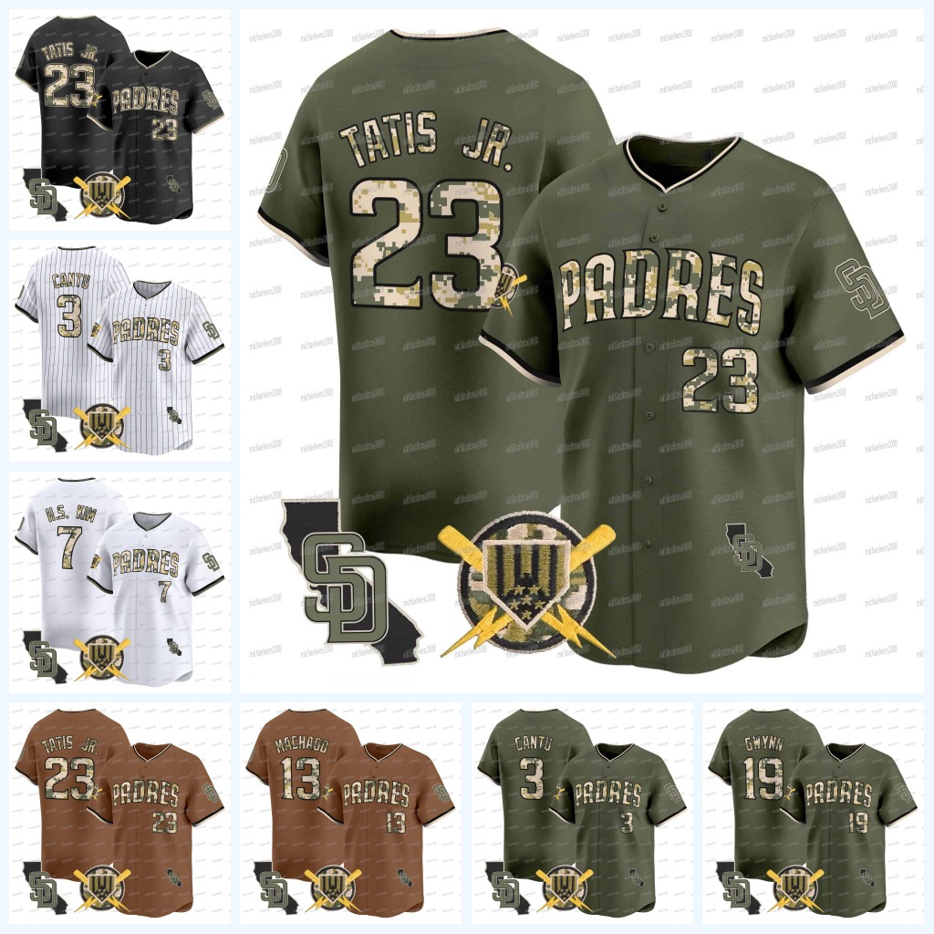 23 Fernando Tatis Jr. Padres 2025 Armed Forces Day Baseball Jersey Manny Machado Xander Bogaert Luis Arraez Joe Musgrove Dylan Cease Eguy Rosario