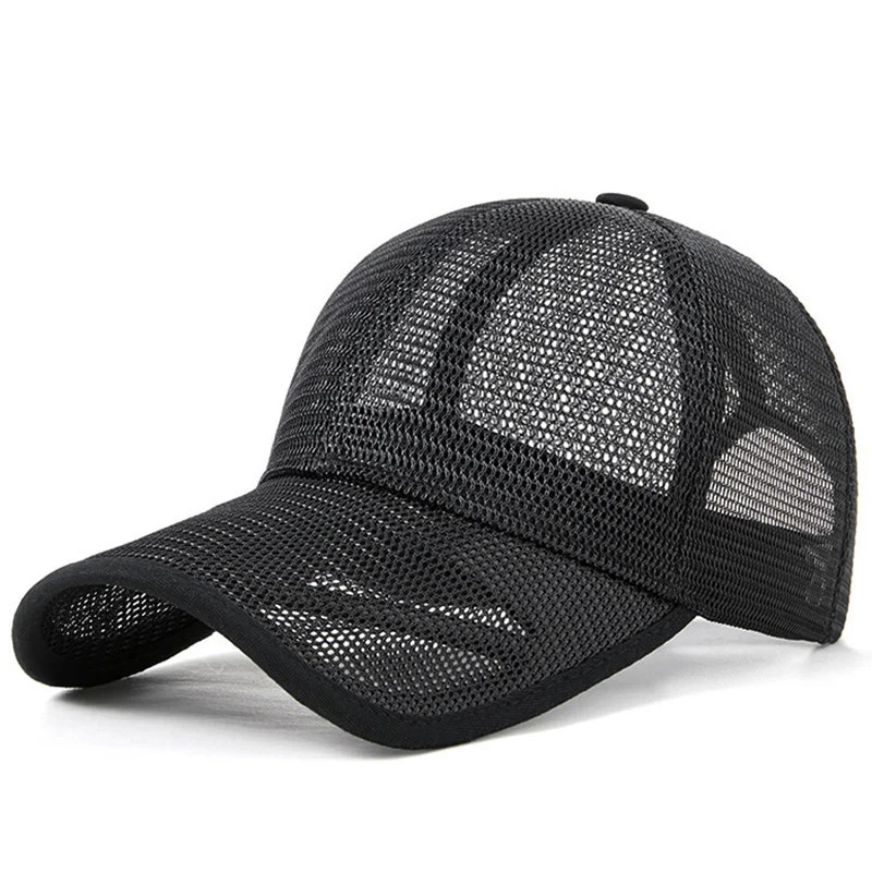 Direct delivery summer full mesh large-sized baseball cap for women oversized sports snaps cap for men truck cap 56-60CM 60-65CM 250314