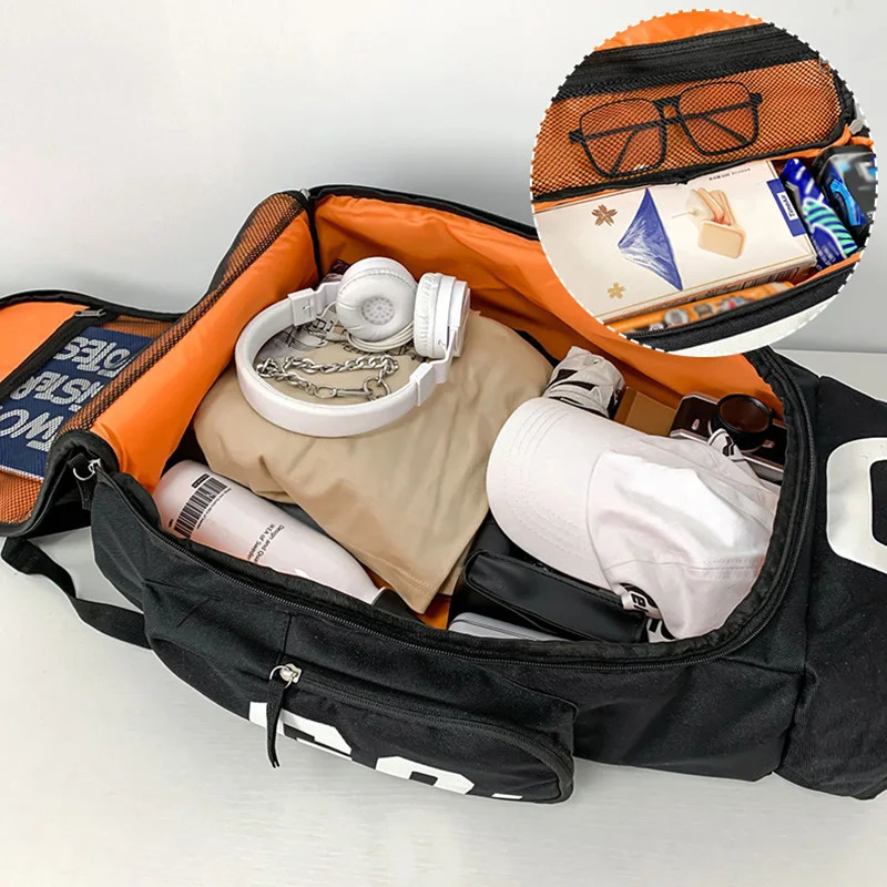 Sports fitness bag mens travel backpack large waterproof skateboard shoulder cross body training laptop dry and wet school 250314