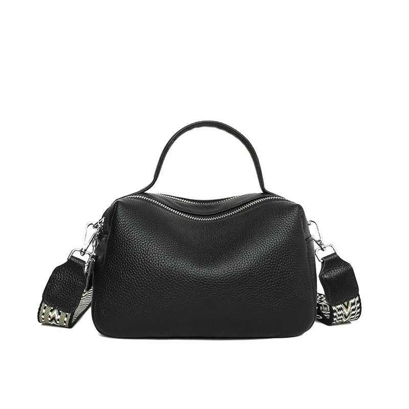 Genuine leather womens handbag with adjustable shoulder straps stylish and practical ten letter design suitable for daily use Y250315
