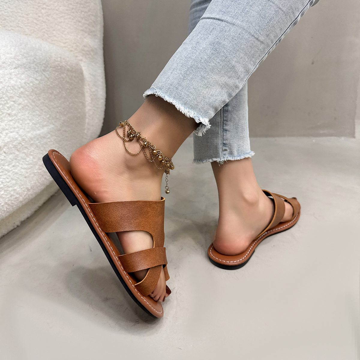 Casual Women's Open-Toe Shoes - Breathable & Versatile Flat Sandals
