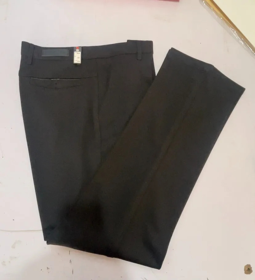 Mens casual pants straight leg loose fit black set professional business formal oversized 250313