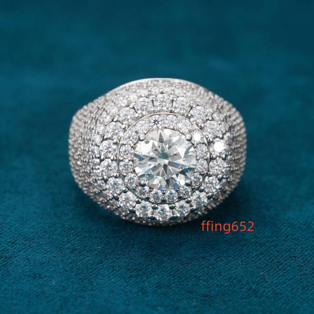 Best Price Womens Fine Jewelry Moissanite Diamond Studded Hip Hop Rings for Unisex Fine Jewelry Collections