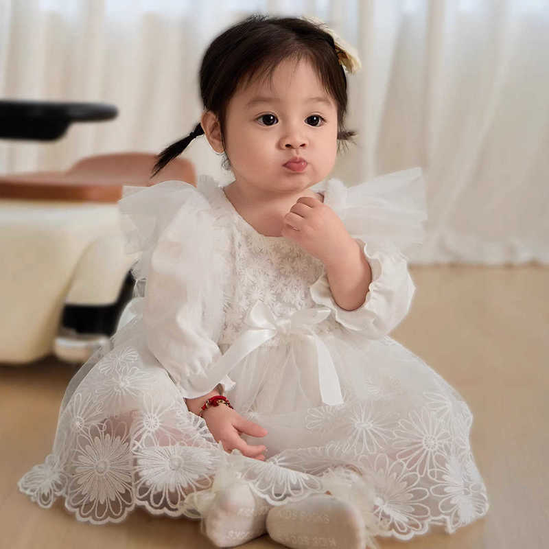 Girl's Dresses Women's Treasure One Year Old Dress Autumn Women's High End Baby Dress Long Sleeve New Baby Dress