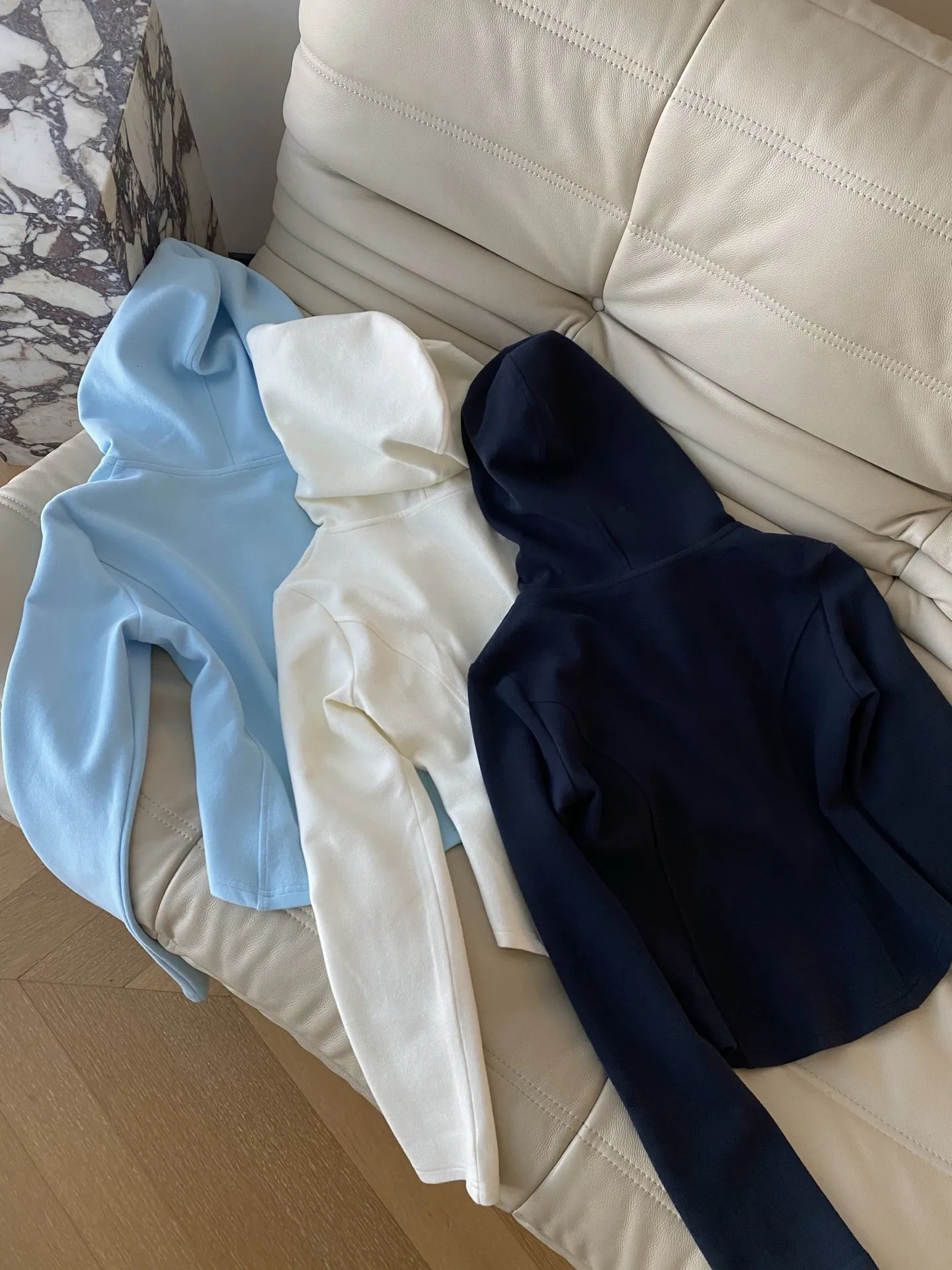 25 SpringSummer Hooded Casual Set Trouser Suits Top Womens Suit Woman Clothes 2 Pieces Pants Elegant Sets Su 250313