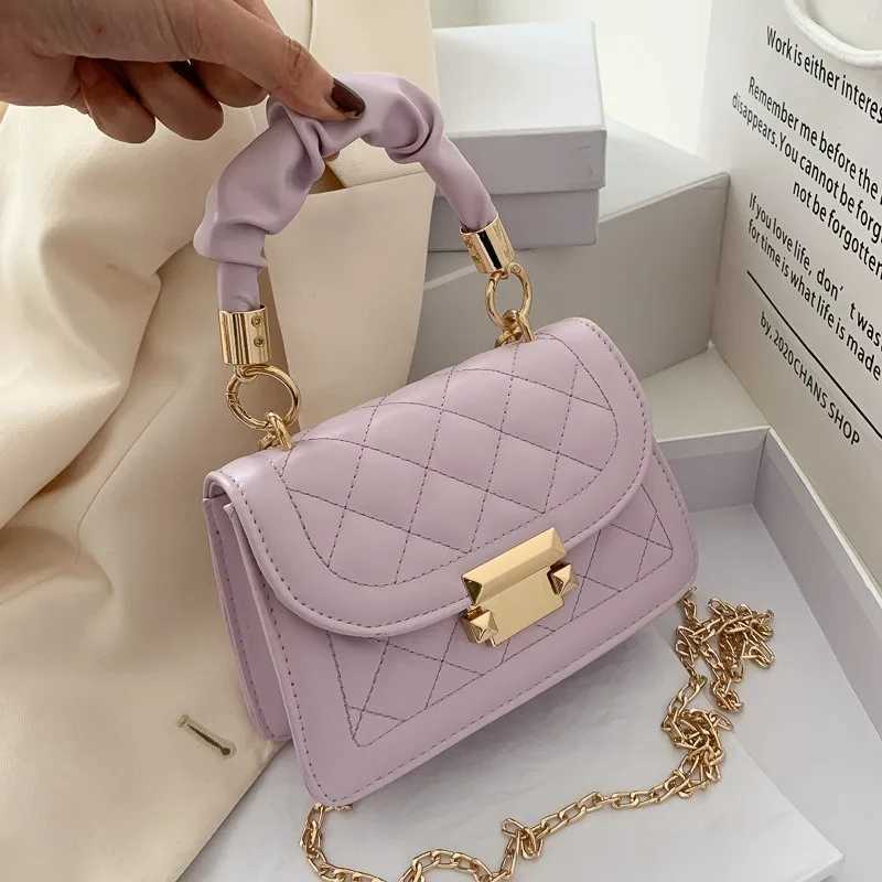 Womens Classic Fashion Handbag Small Square Chain Cross Body Bag Womens Handbag Y250315