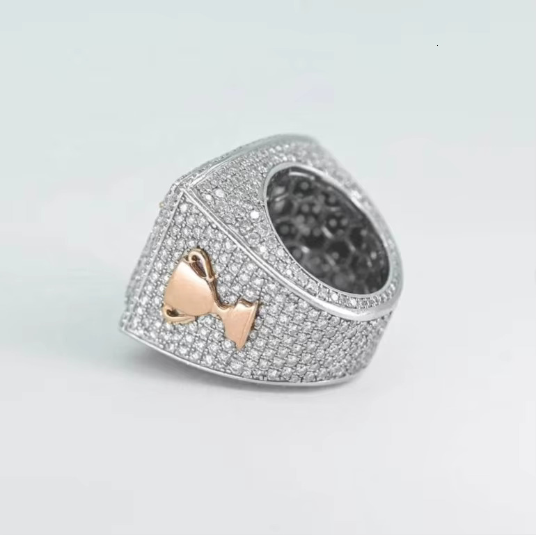 PromotionPrice GRA Certificates 925 Silver Pass Diamond Tester VVS1 Moissanite Jewellery Diamond Hip Hop Ring Man