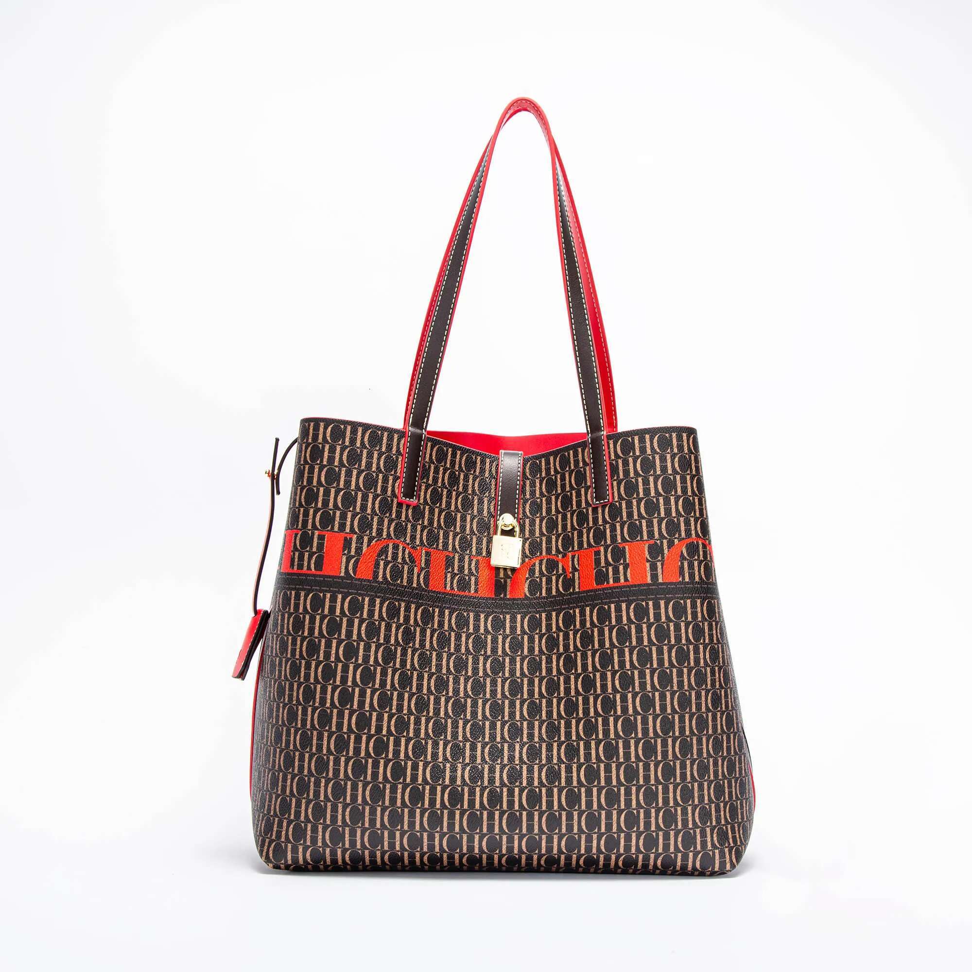 Classic Retro New 2024 Tote Large Capacity PVC Material Commuter Office Women's Shoulder Bag