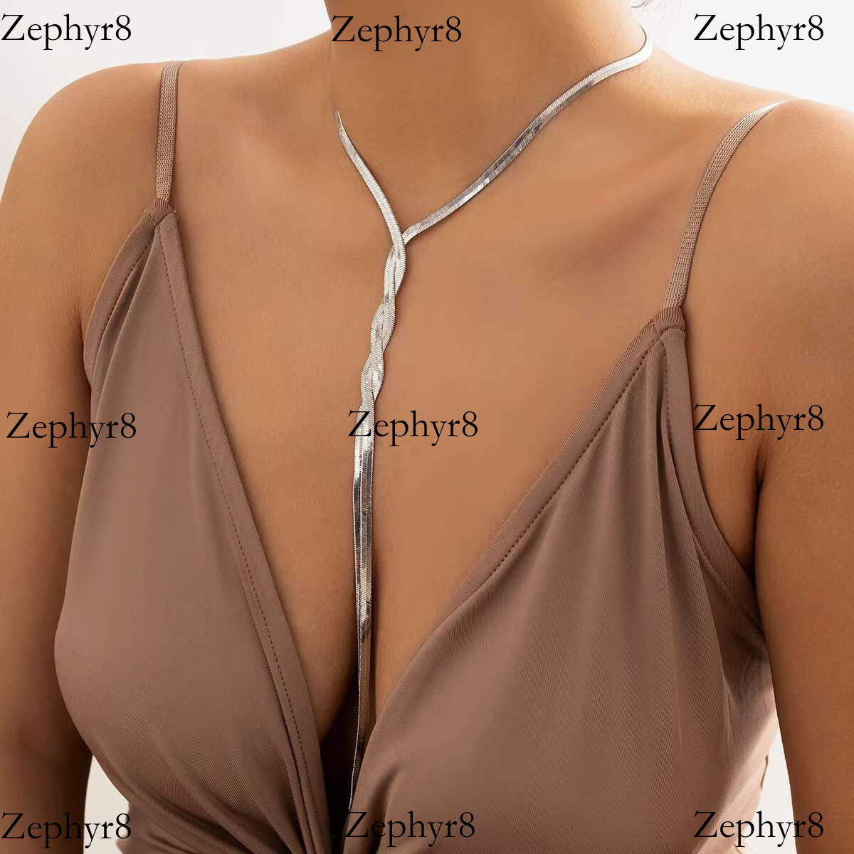 2025 New model NJC Wholesale Women's Punk Religious Necklace Gold Plated Double Chain Weaving Adjustable Flat Snake Bead Long Pendant